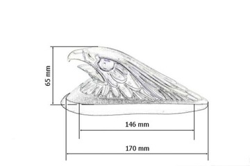 ОРЕЛ НА КРЫЛЕ HONDA SHADOW VT125 (16876)