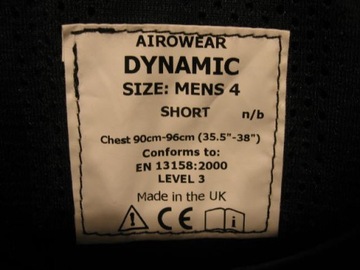 ЗАЩИТНЫЙ ЖИЛЕТ ДЛЯ ВЕРХОВОЙ ВЕРХОВКИ AIROWEAR DYNAMIC размер 4