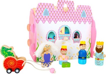 НАБОР ДЕРЕВЯННЫЙ ПОДВОДНЫЙ ЗАМОК СО ФИГУРКАМИ