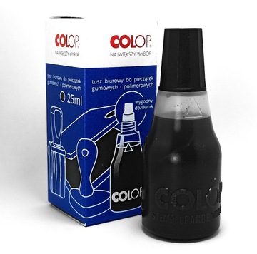 TUSZ DO PIECZĄTEK I STEMPLI COLOP - CZARNY - 25ML