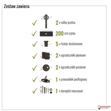 Система настенных направляющих для раздвижных дверей KOŁO NGB