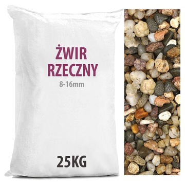 Żwir Rzeczny Żwirek Ogrodowy Kamyczki Ogród 25KG