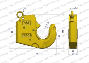 Крюк для быстрой сцепки для сварки Cat2S Light WARYŃSKI