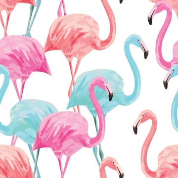 MODNA TAPETA WE FLAMINGI DO SALONU SYPIALNI 5143al