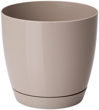 DONICZKA Z PODSTAWKĄ TOSCANA śr. 13CM Caffe Latte BEŻ POŁYSK Form-plastic