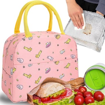 TORBA TERMICZNA ŚNIADANIOWA IZOLACYJNA NA JEDZENIE PIKNIK PLAŻĘ LUNCH BOX