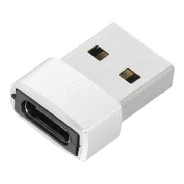 Adapter Typ C do USB A srebrny