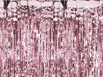 KURTYNA IMPREZOWA LAMETA RÓŻOWE ZŁOTO ROSE GOLD 90 CM x 250 CM TŁO DO ZDJĘĆ
