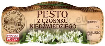 Etykiety na PESTO Z CZOSNKU NIEŹWIEDZIEGO 210ml - 500ml 24szt