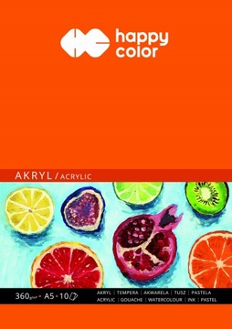 BLOK DO AKRYLU HAPPY COLOR 10 KARTEK A5 360G