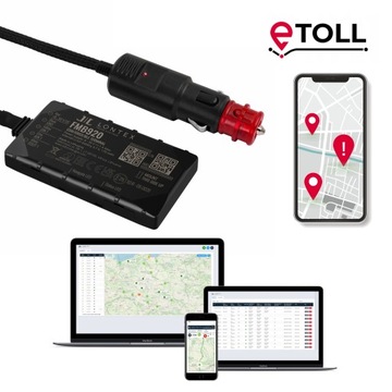 LOKALIZATOR GPS MONITORING NADAJNIK DO SAMOCHODU ZAPALNICZKI + e-TOLL 12 M