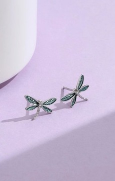 Посеребренные серьги Гарри Поттер с золотым снитчем - WES004