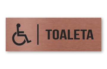 Tabliczka Toaleta Inwalida Miedziana 20x7cm UV