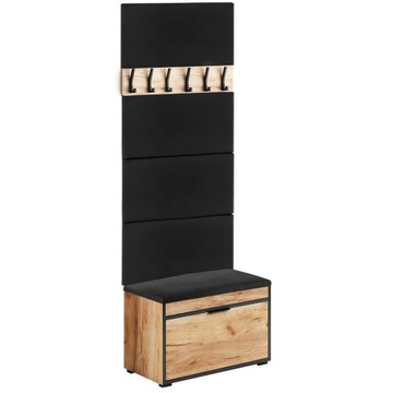 SZAFKA NA BUTY SIEDZISKO WIESZAK PANEL WELUR LOFT