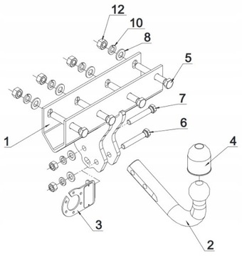 AUTO ZAŘÍZENÍ(HÁK) TAŽNÉ + SVAZEK JEEP COMMANDER OD2006XH