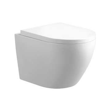 MISKA WC WISZĄCA RIMLESS MIZU BIAŁA DESKA SEDESOWA WOLNOOPADAJĄCA DUROPLAST