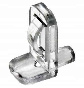 10 стеклянных полкодержателей с замком, бесцветные