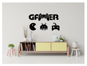 Naklejka na ścianę XXL GAMER dekoracja GRACZ