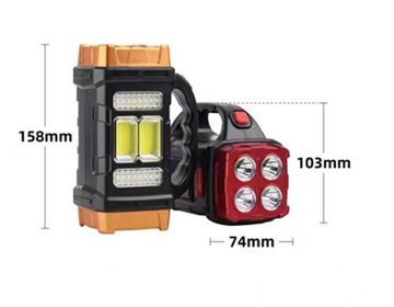 Светодиодный солнечный фонарик-прожектор POWERBANK USB-аккумулятор