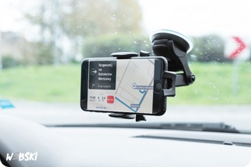 MOCNY SAMOCHODOWY UCHWYT ZACISKOWY NA TELEFON 360°