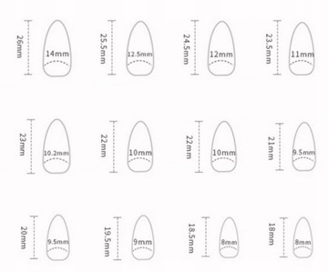 Ногти Искусственные кончики ногтей Миндальный телесный золотой Омбре Леопардовый Самоклеящиеся