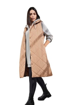 CARMAKOMA МОДНЫЙ БЕЖЕВЫЙ ЖИЛЕТ ПЛЮС РАЗМЕР O893 44