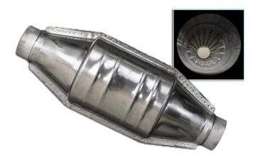 Tłumik przelotowy w obudowie katalizatora Fi 60 mm