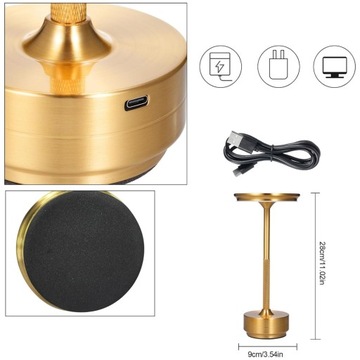 СВЕТОДИОДНАЯ НАСТОЛЬНАЯ НОЧНАЯ ЛАМПА С СЕНСОРНЫМ USB АККУМУЛЯТОРОМ, ПОРТАТИВНАЯ С РЕГУЛИРУЕМОЙ РЕГУЛЯЦИЕЙ