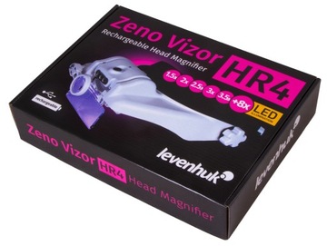 Lupa nagłowna z podświetleniem na akumulator USB Levenhuk Zeno Vizor HR4