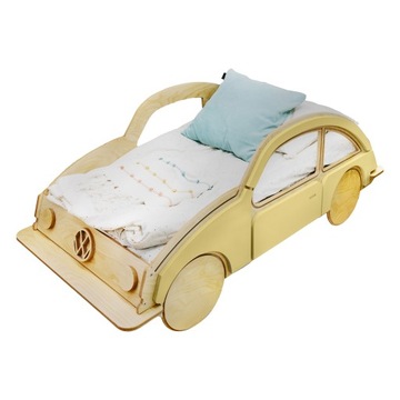 Babylike ŁÓŻKO VW 140x70cm GARBUS JAUNE LATOUR 0372 MDF