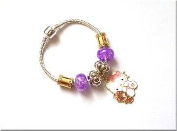 BRANSOLETKA MODUŁOWA HELLO KITTY 080 SREBRO 925