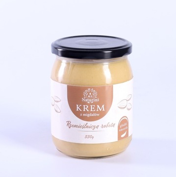 KREM Pasta z migdałów 100% NATURALNA CRUNCHY 530g