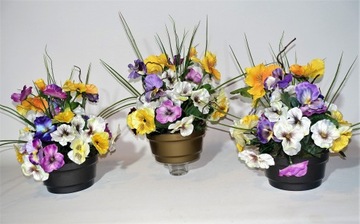 ПЛАТЬЕ на могилу, памятник, кладбище, композицию, искусственные цветы, красивые анютины глазки