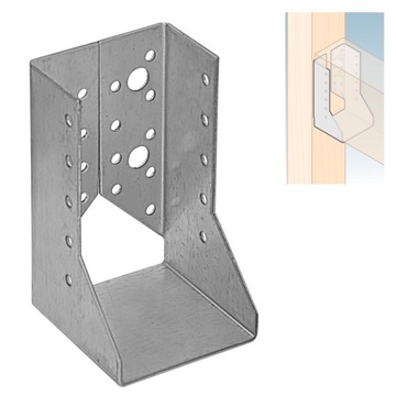 WBZ21 WIESZAK BELKI ZAGIĘTY ŁĄCZNIK CIESIELSKI WSPORNIK 70x125x75 KROKWI