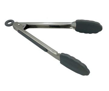 СИЛИКОНОВЫЕ КУХОННЫЕ ЩИПЦЫ ДЛЯ СКОВОРОДА, серые