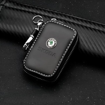 ЧЕХОЛ ИЗ ЭКО КОЖИ SKODA ЧЕХОЛ ДЛЯ КЛЮЧА С ЛОГОТИПОМ КЛЮЧА ОТ АВТОМОБИЛЯ