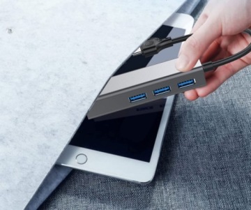 КОНВЕРТЕР USB C в Ethernet RJ45 3x USB 3.0 LAN