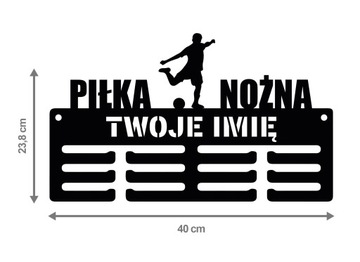 Wieszak na medale PIŁKA NOŻNA TWOJE IMIĘ 40cm 53.2