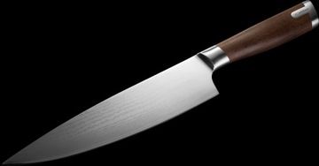 Японский универсальный кухонный нож, дамасская сталь