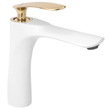 Bateria umywalkowa Rea Orbit White Gold Kran 17 cm