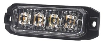 LAMPA 4 LED OSTRZEGAWCZA LAWETA POMOC STROBOSKOP