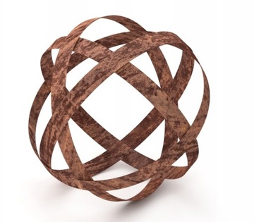 SREDNIA Kula Ogrodowa Rustykalna KORTEN RDZA SFERYCZNA CORTEN 30 CM