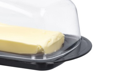 Масленка, черная пластиковая масленка с крышкой, контейнер для масла.