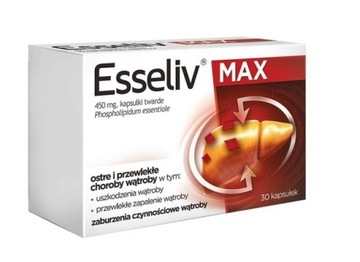 Esseliv Max fosfolipidy z soi lek na wątrobę 30x