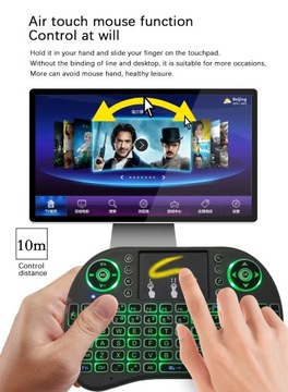 2.4G Air Mouse with Touchpad Keyboard i8 Arabic Fr