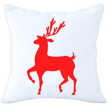 POSZEWKA DEKORACYJNA 40x40 ŚWIĄTECZNA RENIFER