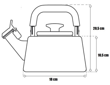 FORCHETTO Czajnik EMALIOWANY Moderno 2,1L CZERWONY