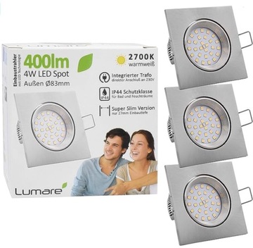 OPRAWA WPUSZCZANA OŚWIETLENIOWA LED SLIM 2700K LUMARE Ø75mm