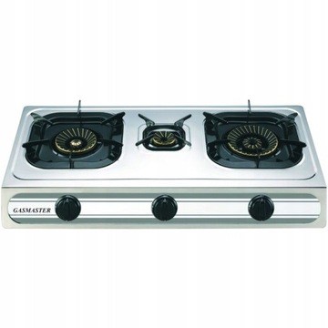 KUCHENKA GAZOWA 3 PALNIKI Z ZAPALARKĄ I ZABEZPIECZENIEM 3B-03SRB GASMASTER