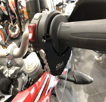 Tempomat motocyklowy uniwersalny z metalu czarny